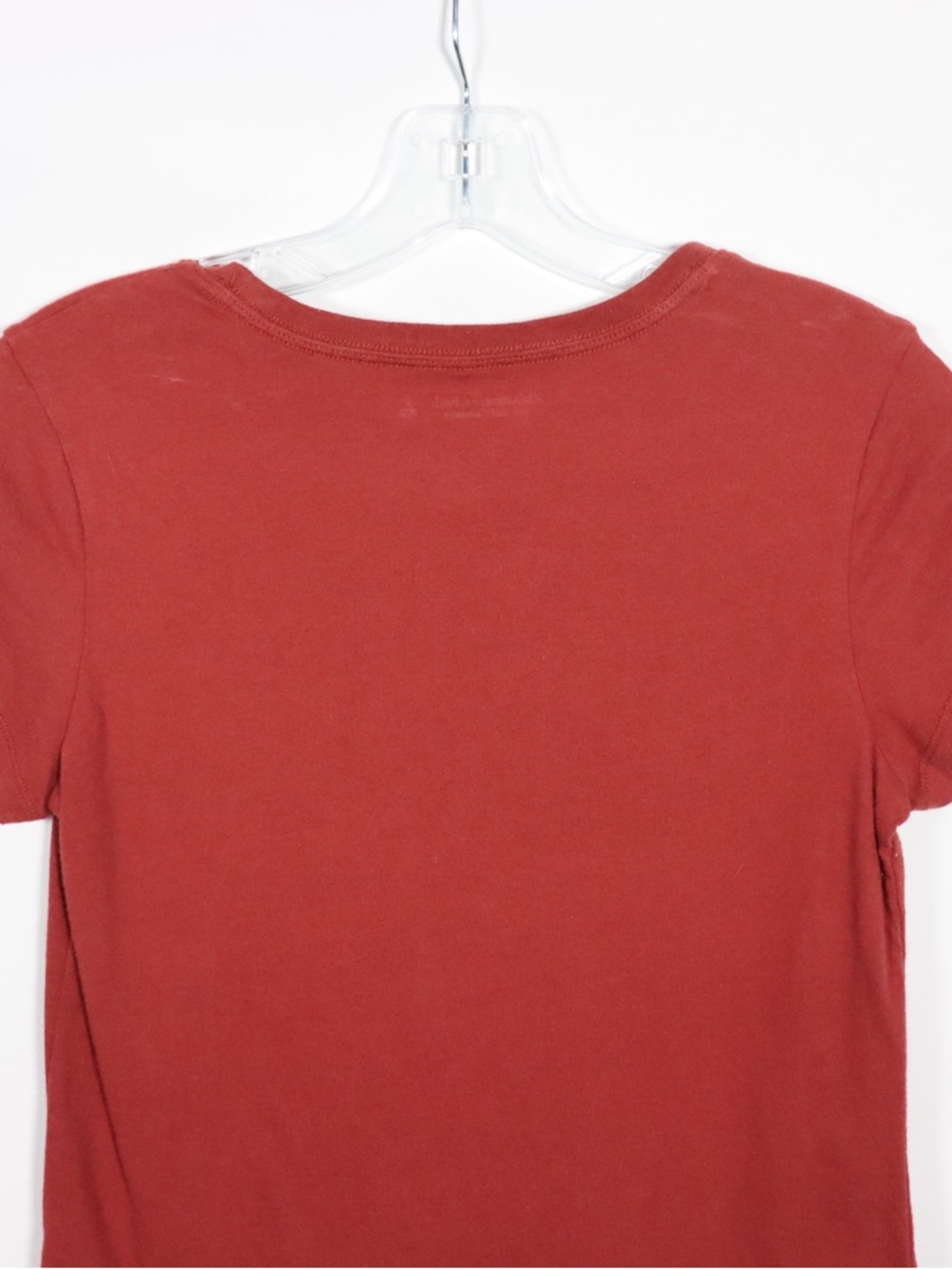 Abercrombie & Fitch Red Fitted Basic Tee Size Small - Picture 7 of 8